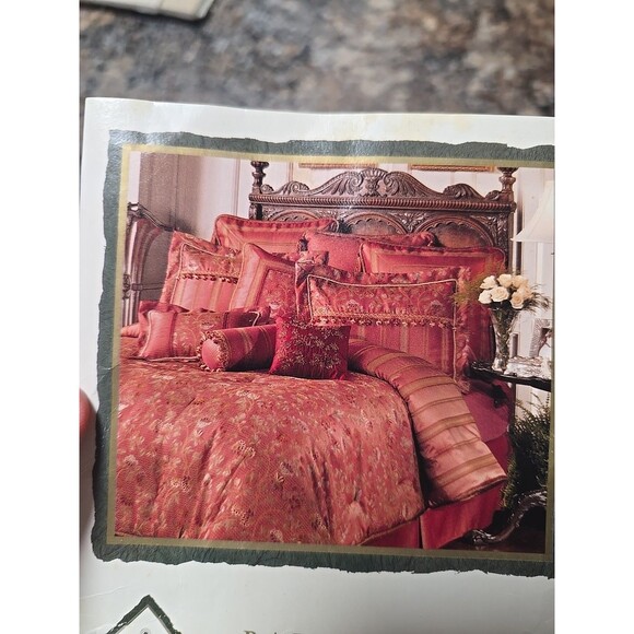 2-Waterford Linens King Size Bally Shannon Ruby Pillow Shams - Picture 6 of 11